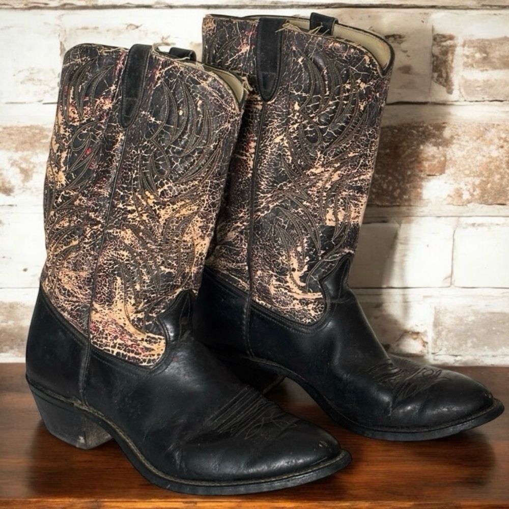 Texas Boot Company Leather WESTERN Cowboy Boots Men's Size 13 D 5010 Made in USA